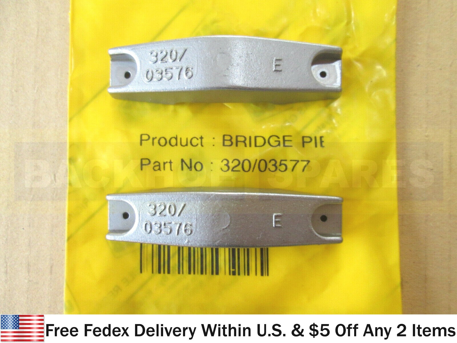 3168　3205 3208 こちらは専用です JCB PARTS - GENUINE JCB BRIDGE PIECE 2 PCS (PART 320/03576