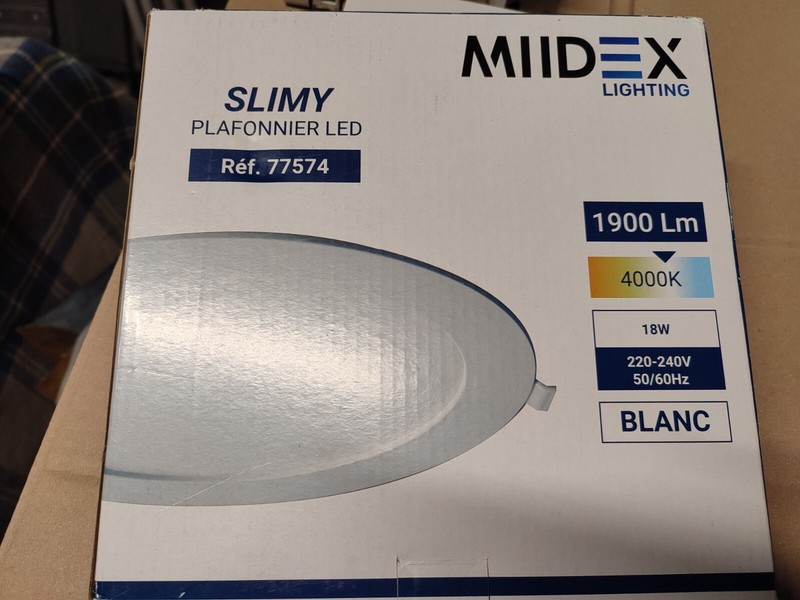 Plafonnier Led Blanc Ã230 18w 4000k RÃ©F 77574