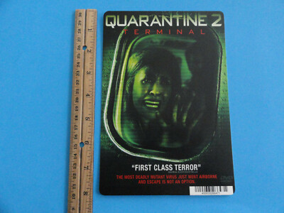 QUARANTINE 2 TERMINAL - BLOCKBUSTER VIDEO BACKER CARD 5''X8'' NO MOVIE