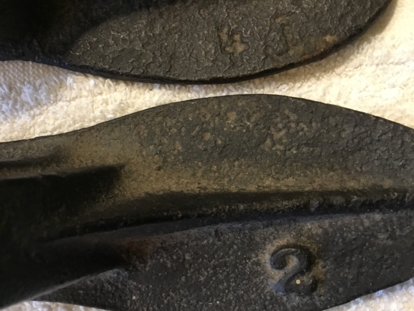 Two (2) Vintage Antique Cast Iron Shoe Cobbler Repair Tools Anvil Form