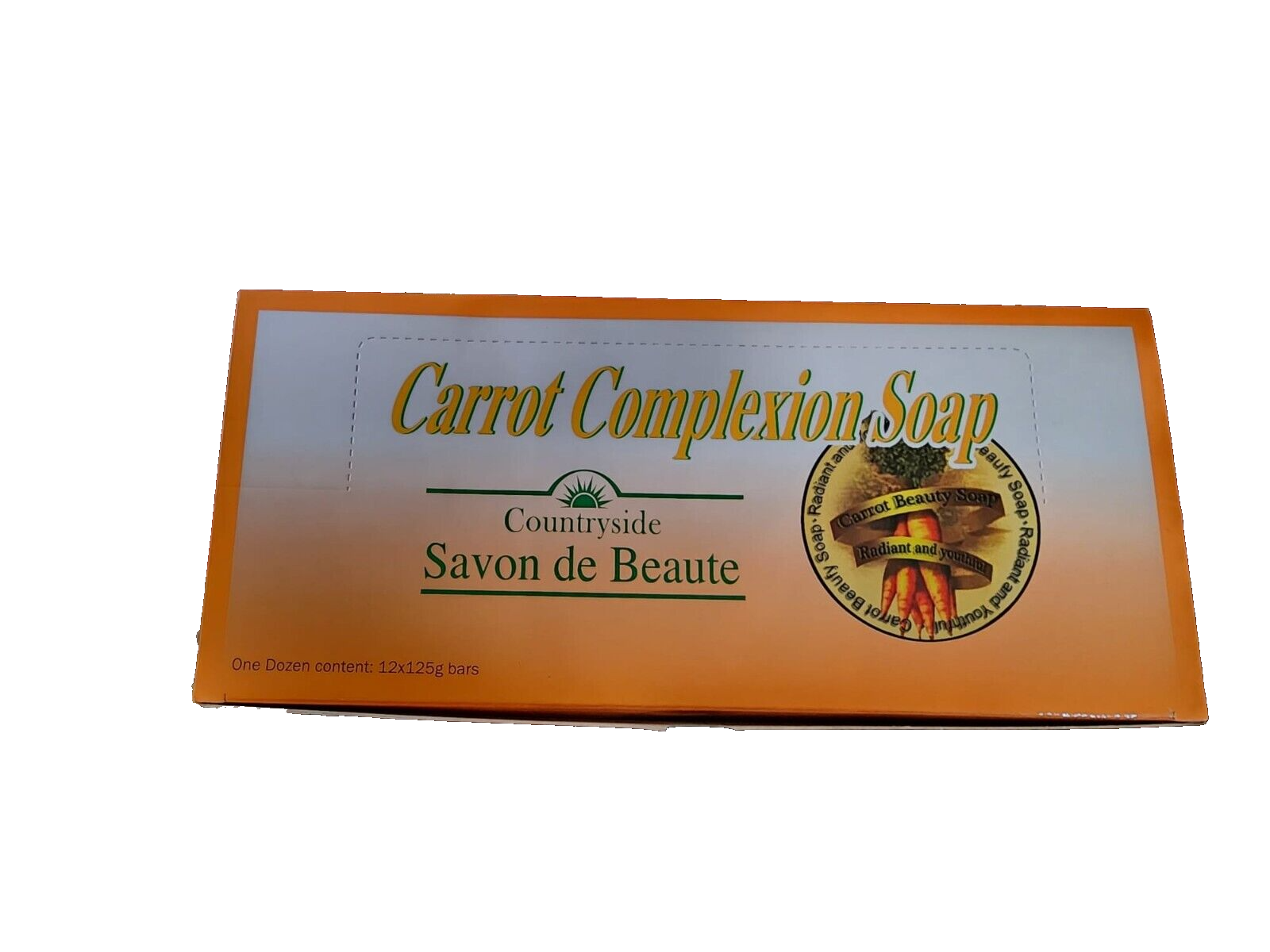1 DOZEN Carrot Complexion Soap with Carrot Oil 12 BARS 125g Each  FREE SHIPPING