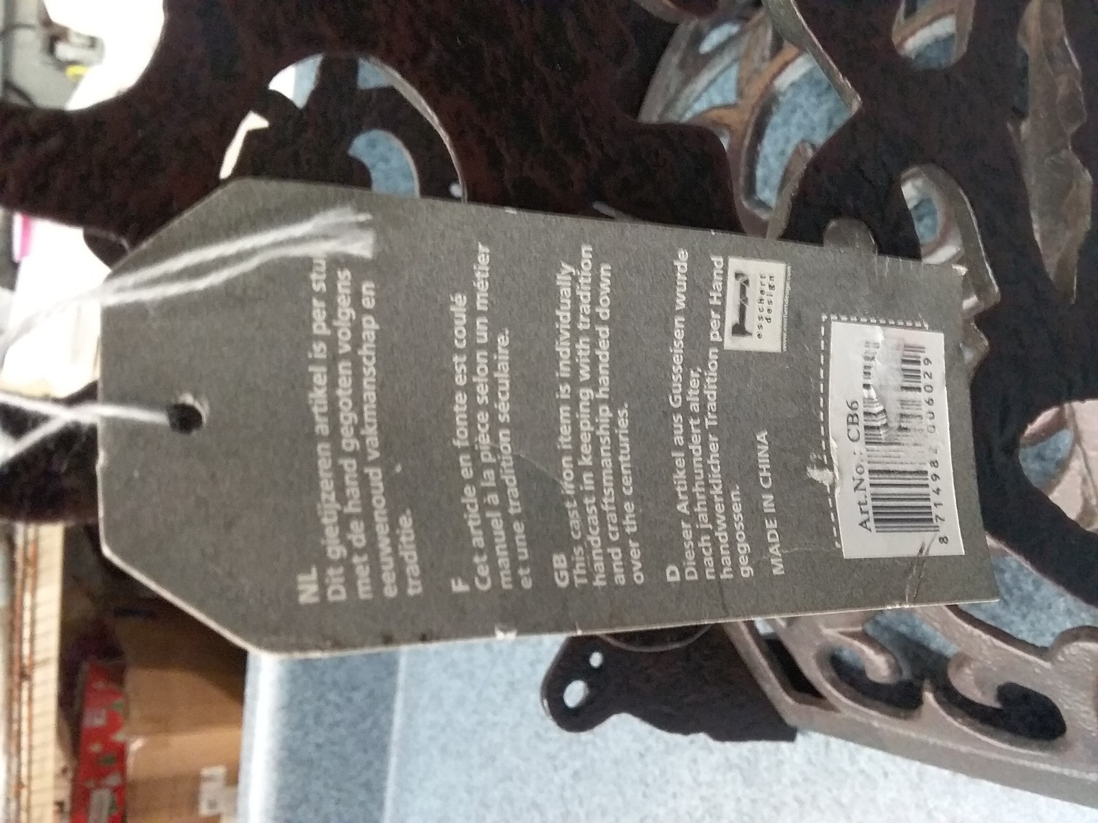 Esschert Design CB6 Cast Iron Hoseholder