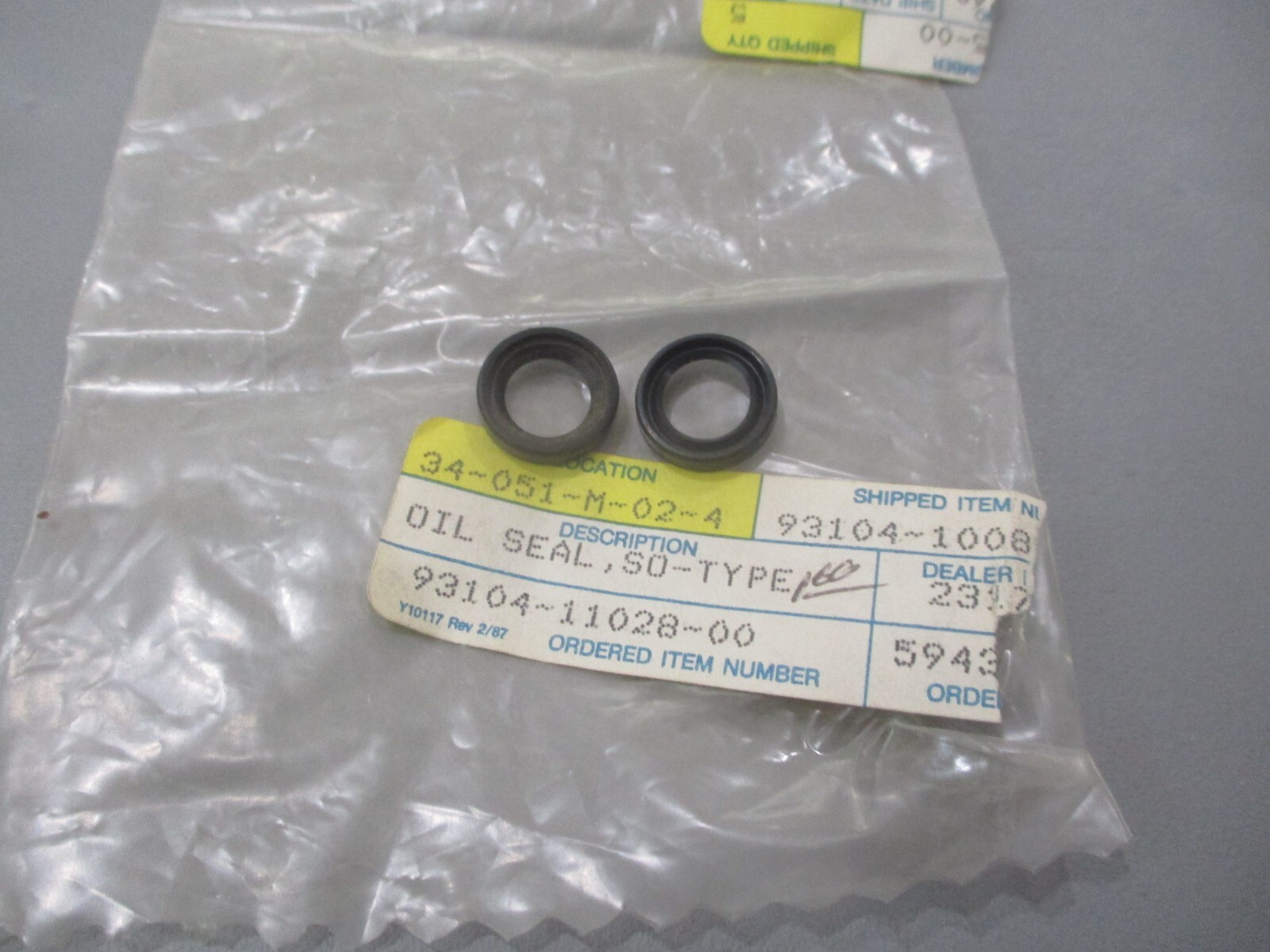 はい NOS Yamaha OEM Oil Seals 2pcs 1987-1992 YSR50 1970-1971 CS3