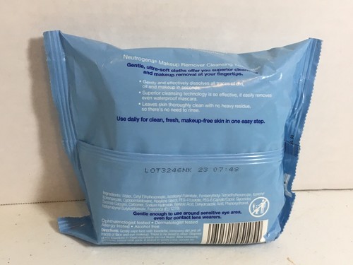 Neutrogena Makeup Remover Cleansing Towelettes Daily Face Wipes to Remove Dirt