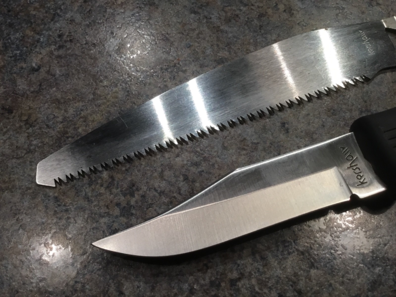 Leather 1095 L Case Sheath with 2 blades and handle