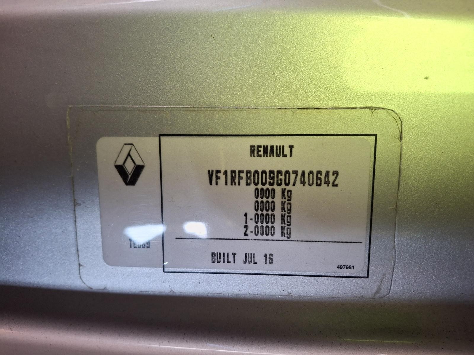 2017 Renault Megane 2016-2020 LEFT FRONT DOOR BFB/KFB HATCH/WAGON 06/16-02/20 image 8