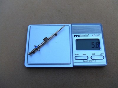 10k yellow gold kkc pin with ceylon sapphire 2 7/8 inches