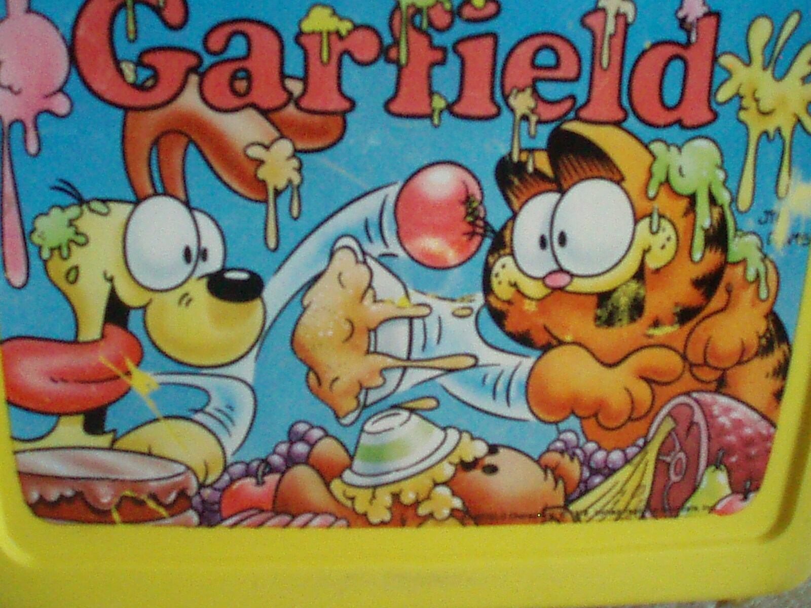1978 Vintage GARFIELD and ODIE FOOD FIGHT Lunchbox Only by THERMOS