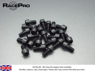 10x Titane Parallel Socket Bolt Torx-M7 x 30 mm x 1 mm-Noir RacePro