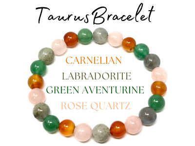 Zodiac Crystal Bracelets, Natural Zodiac Sign Gemstone Bead Birthstone Bracelets