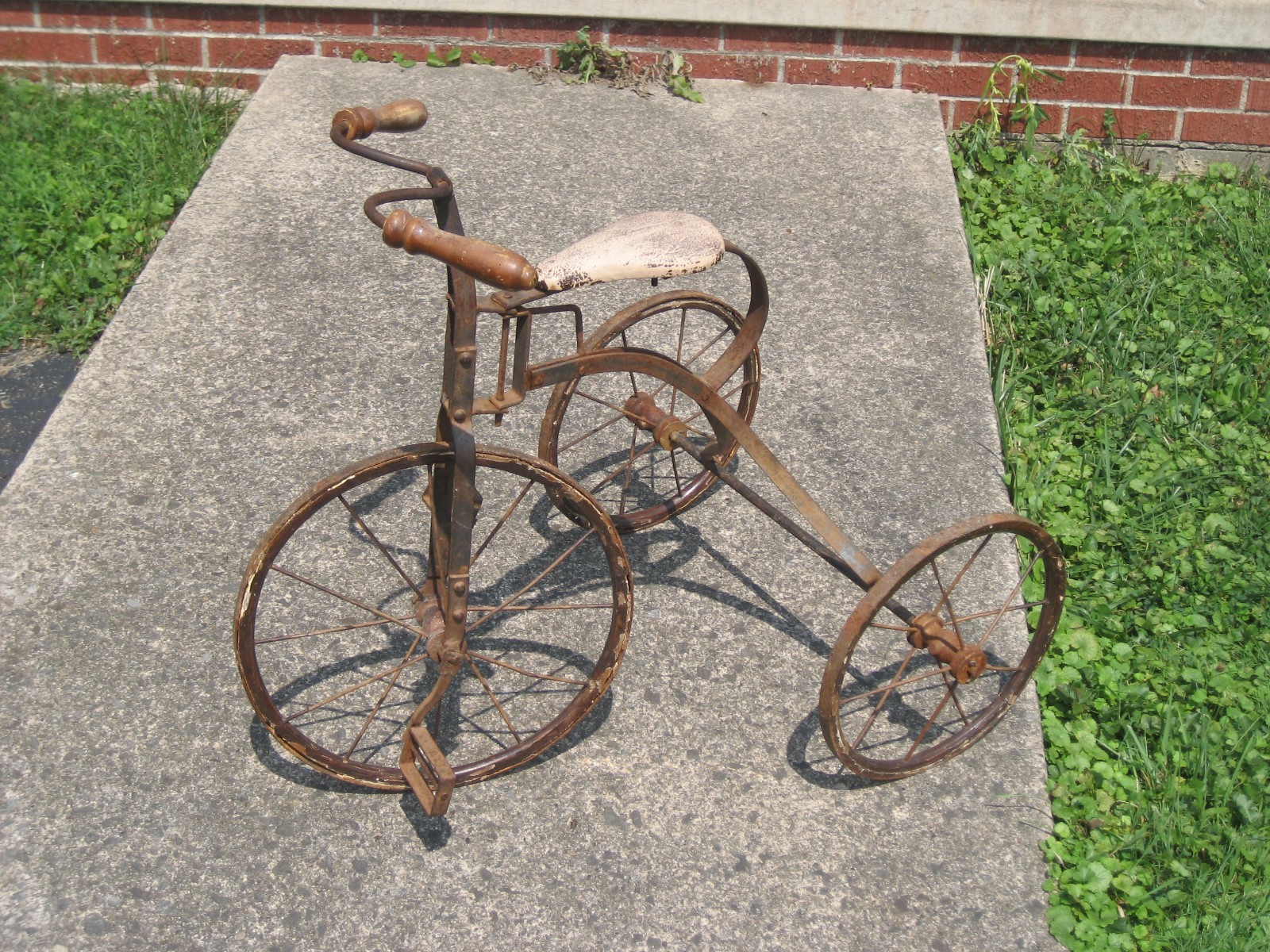 100 % ORIGINAL !!! Antique Vintage CHILD'S Iron Model Tricycle Trike Early 1900s