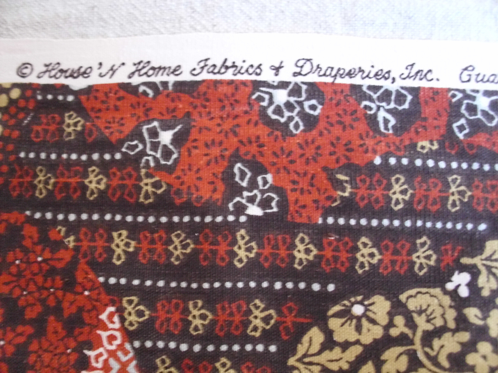 Vintage 70s Design Fabric House & Home Fabrics & Draperies 67