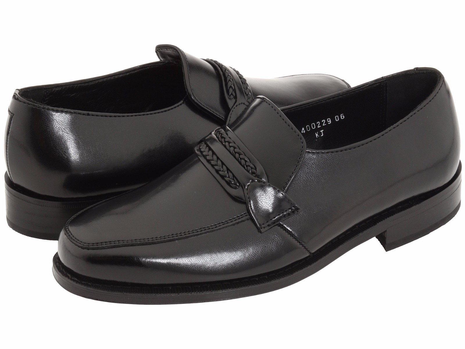 

Florsheim RICHFIELD Mens 17091-01 Черные кожаные туфли без шнуровки, Черный