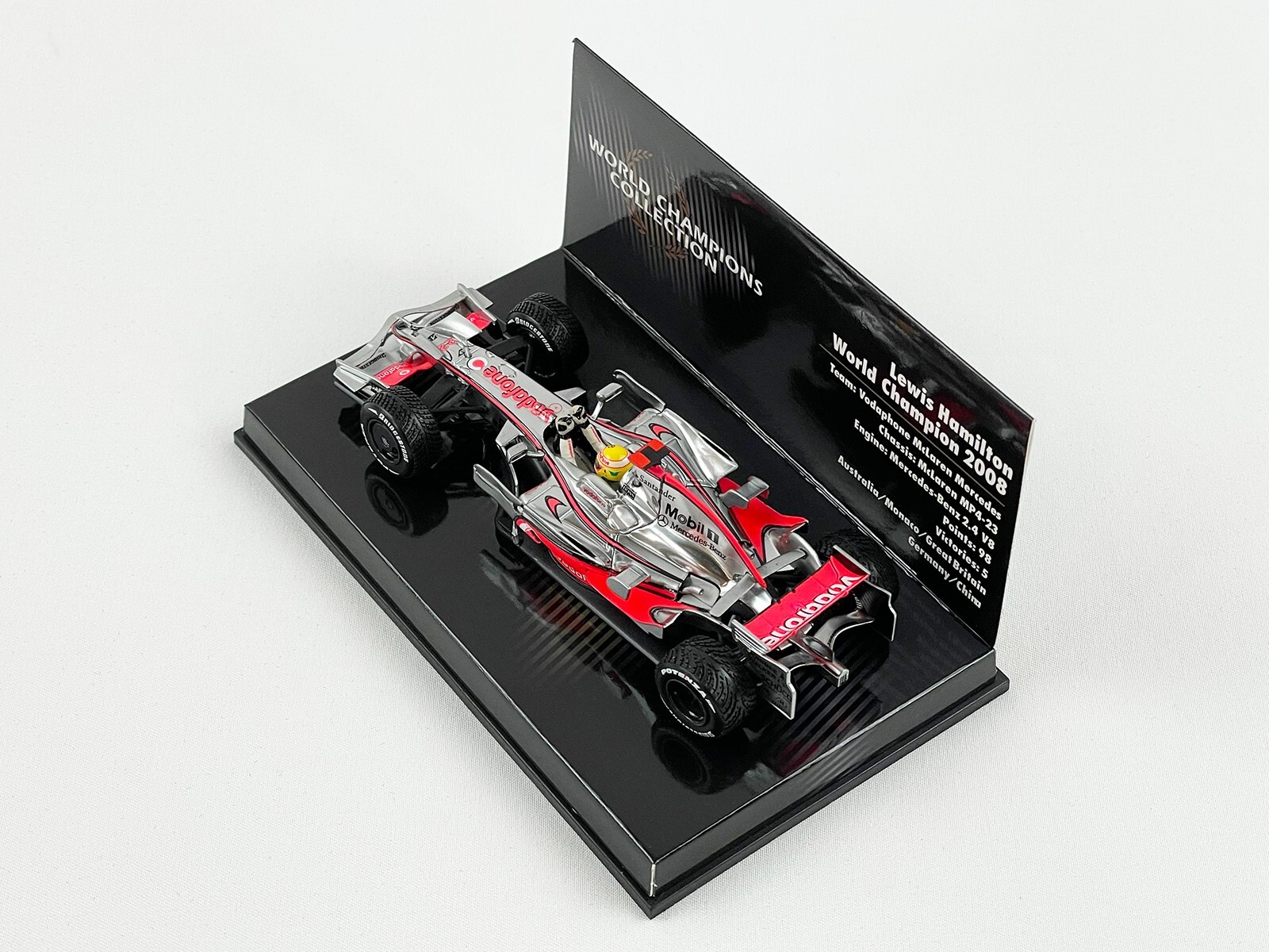 McLaren F1 MP4-23 #22 Lewis Hamilton Brazil 2008 World Champion 1:43 MINICHAMPS