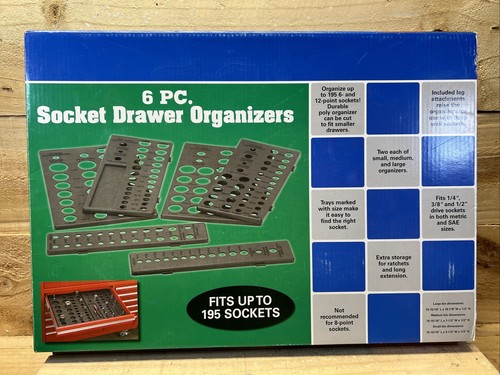 Socket Drawer Organizers, 6 Pc. Socket Drawer Organizers, 6 Pc.