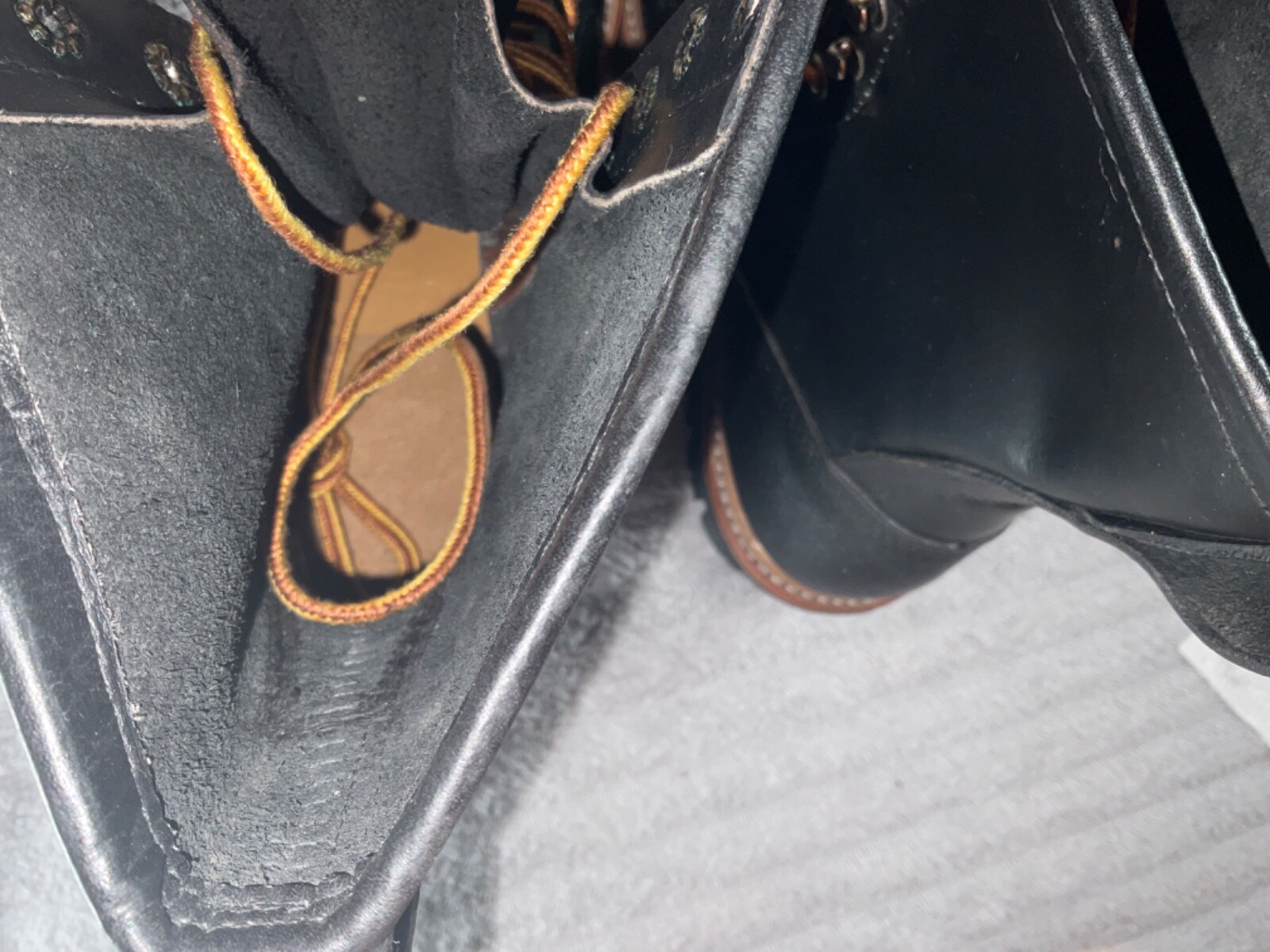 Pre-owned Red Wing Shoes Red Wing 699 Vibram Logger Boot Vintage Multiple Sizes Leather Usa In Black