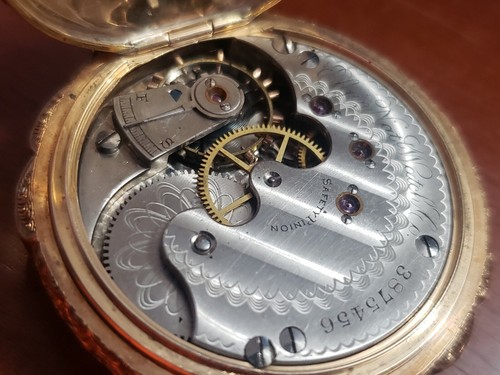 Vintage Ladies 1889-1891 Elgin 14k Yellow Gold Pocket Watch Antique