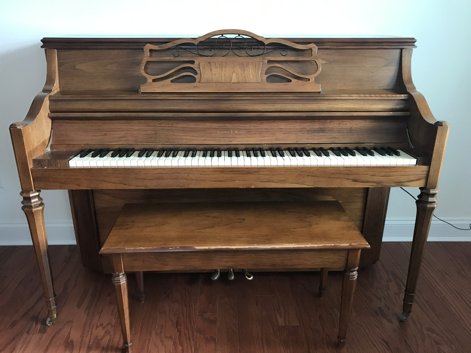 Charles Walter upright piano 