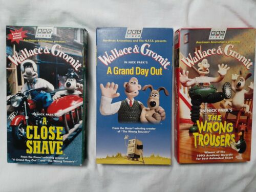 Wallace and Grommit 3 tape Set (VHS 1989) RARE CBS/FOX BBC RELEASE 1995 RARE HTF Wallace and Grommit 3 tape Set (VHS 1989) RARE CBS/FOX BBC RELEASE 1995 RARE HTF