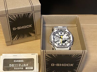 Pre-owned Casio G-shock Ga-2100mng-7ajr White Watch Box Manga Theme Rare Jpn