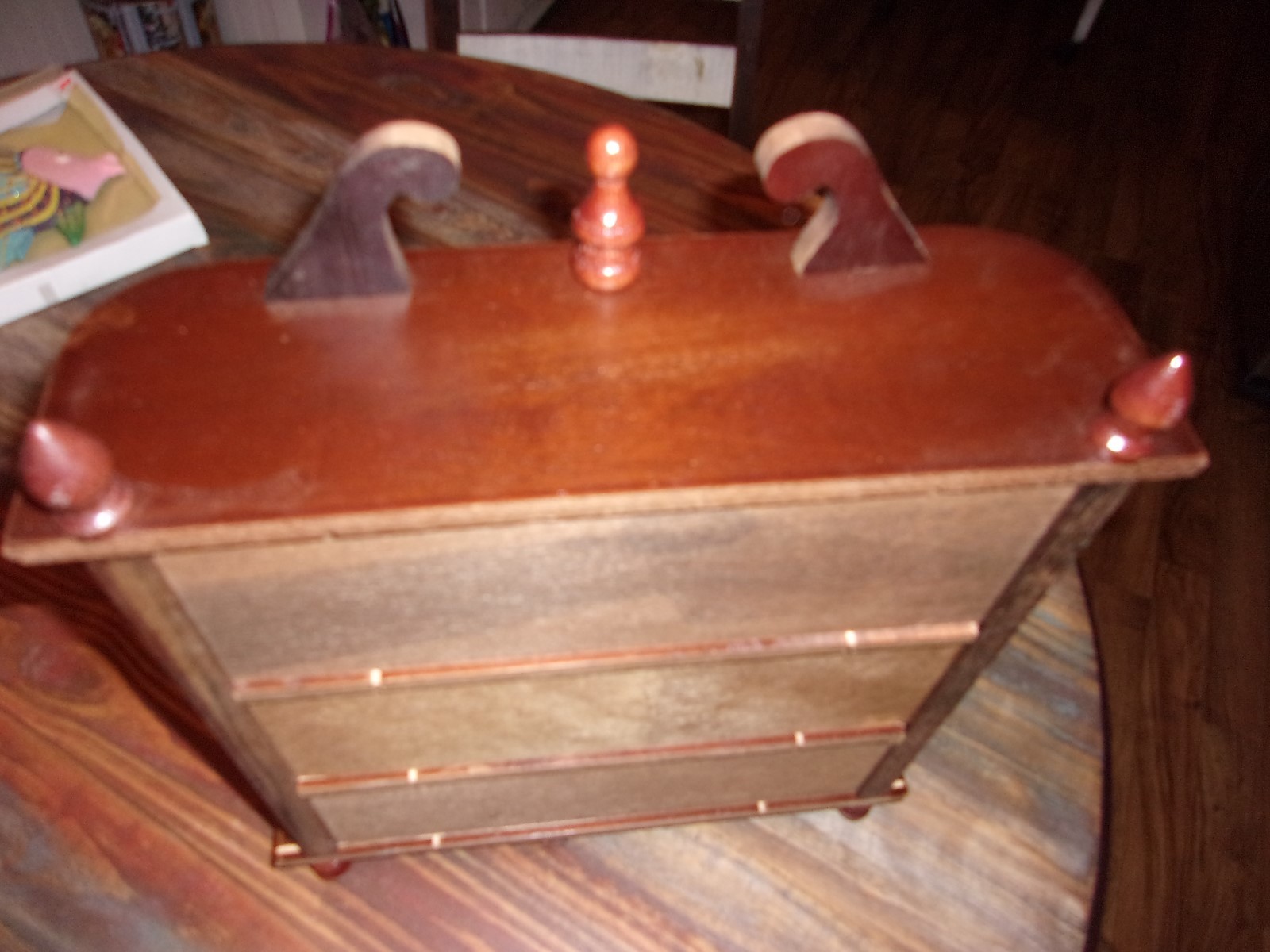 Walnut Wall Hanging Curio Cabinet Glass Door Shelf Rack Display-preowned