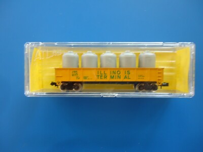 Atlas N Scale 3502 Gondola 42' Illinois Terminal ITC 3177 W/ Container Load NEW