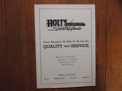 JOHN  BRIDGERS (Died in 2006) Signed 1960  Baylor  University Football Program