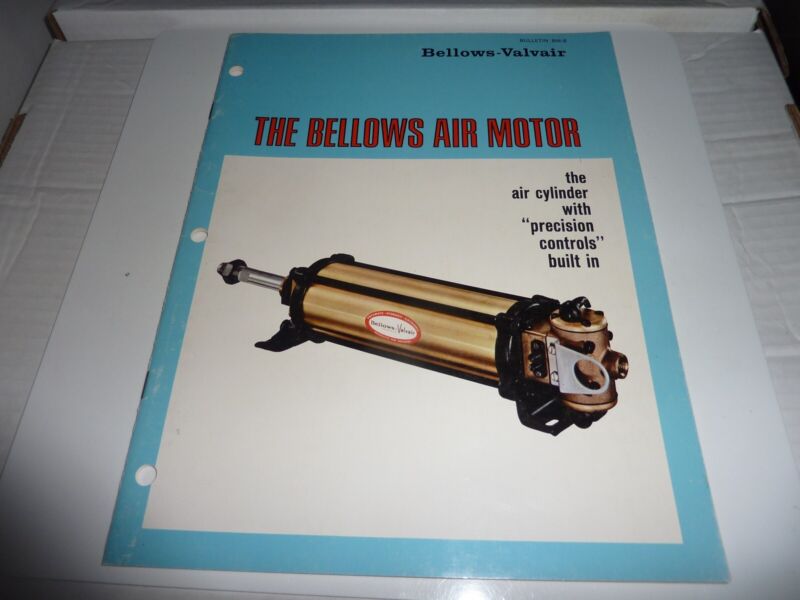 BELLOWS AIR MOTOR Vintage Advertising Order Booklet 1967 Good Condition