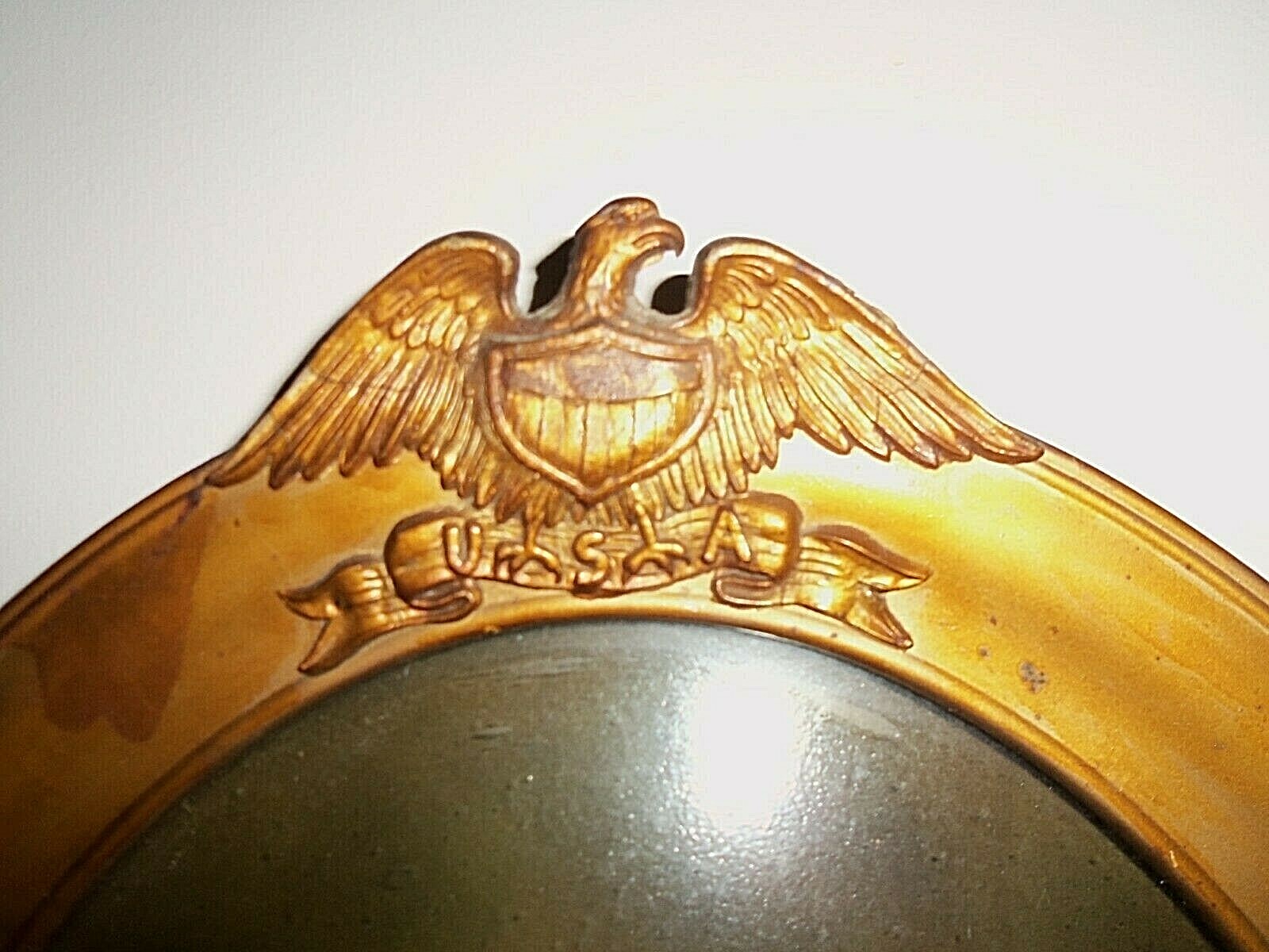 Antique vintage rare military portrait Spanish American War wood gold gilt frame