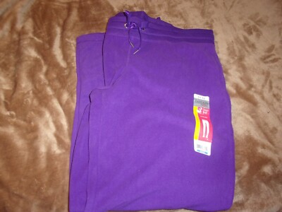 NWT LADIES DANSKIN NOW PURPLE  SIZE L (12-14) POCKETS /DRAWSTRING