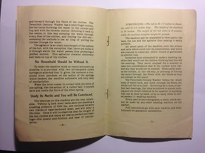 VINTAGE TWENTIETH CENTURY WASHER ADVERTISING BOOK