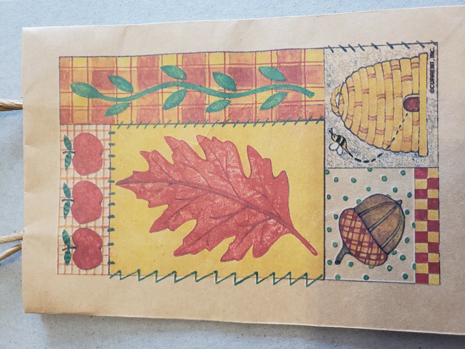 Autumn patchwork gift bag (medium)