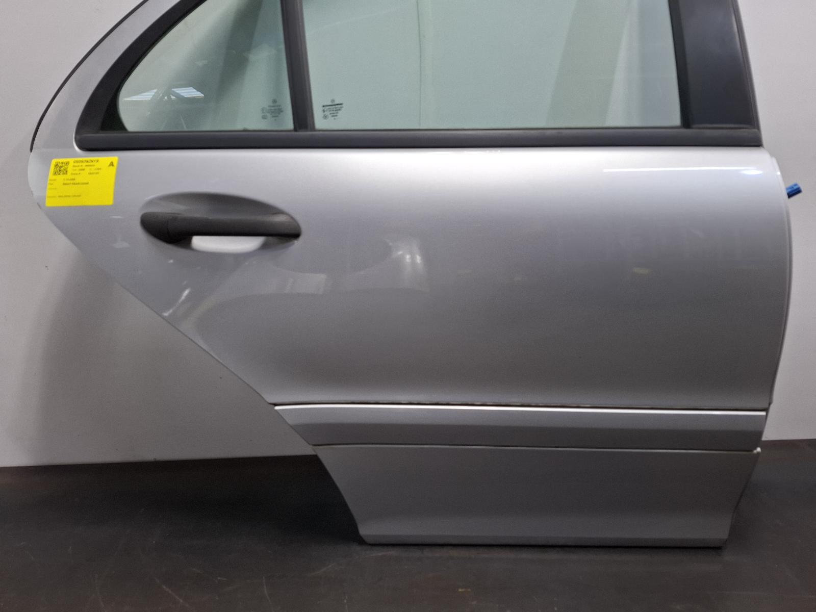 MERCEDES BENZ C CLASS W203 11/2000-06/2007 RIGHT REAR DOOR SILVER SEDAN - thumbnail 2