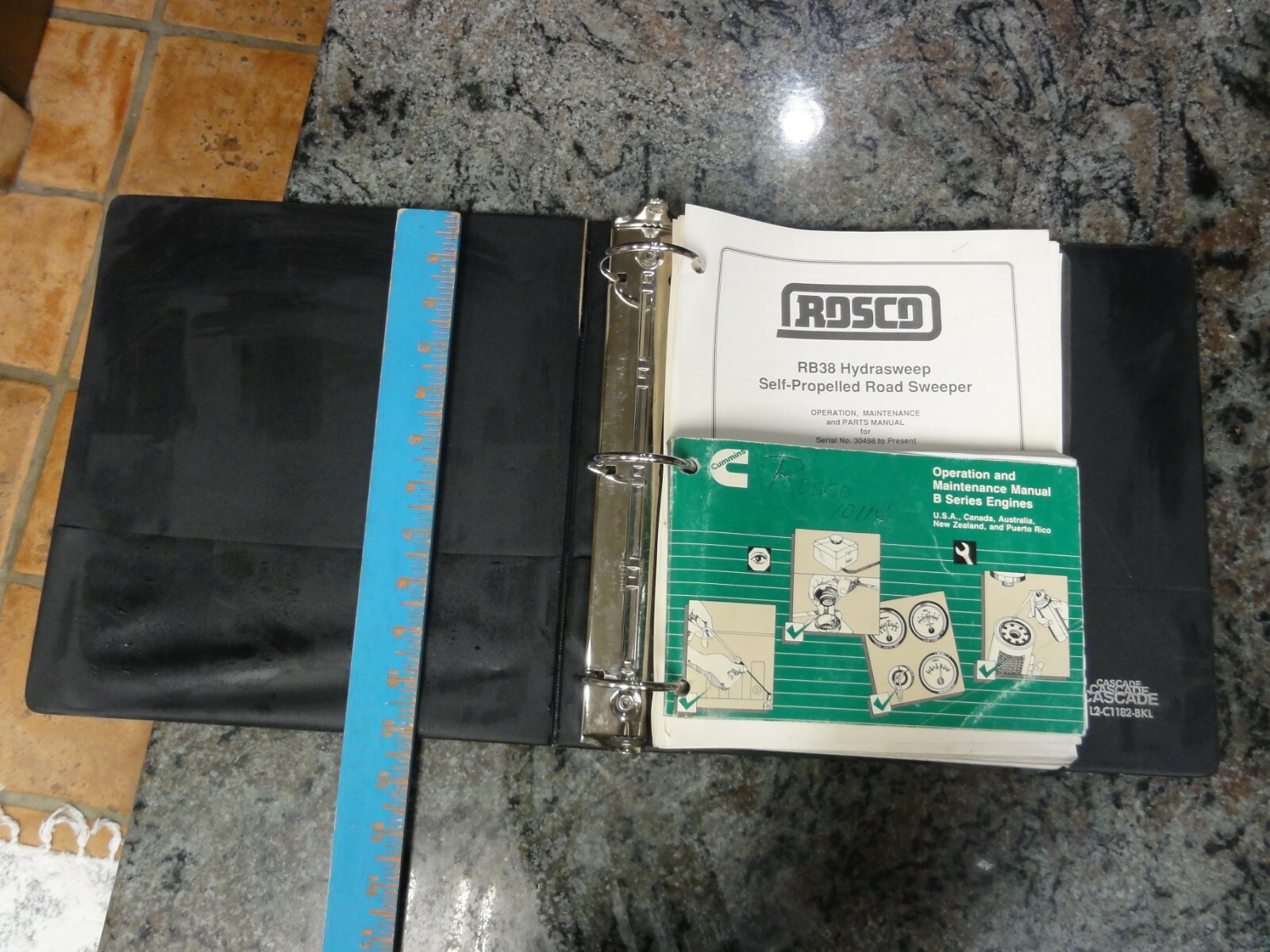 Rosco & Cummins Op Maintenance Manual RB38 Hydrasweep Road Sweeper Manual 2 book