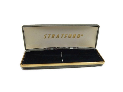 Vintage Collectible Stratford Pen and Mechanical Pencil Set  in Case Goldtone