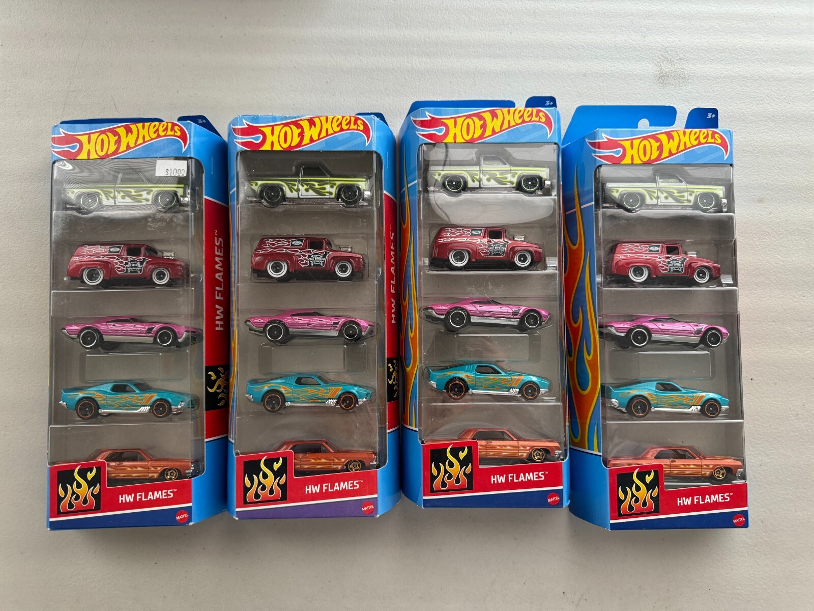 Hot Wheels Lot of 4 HW Flames 5-Pack F51 | eBay