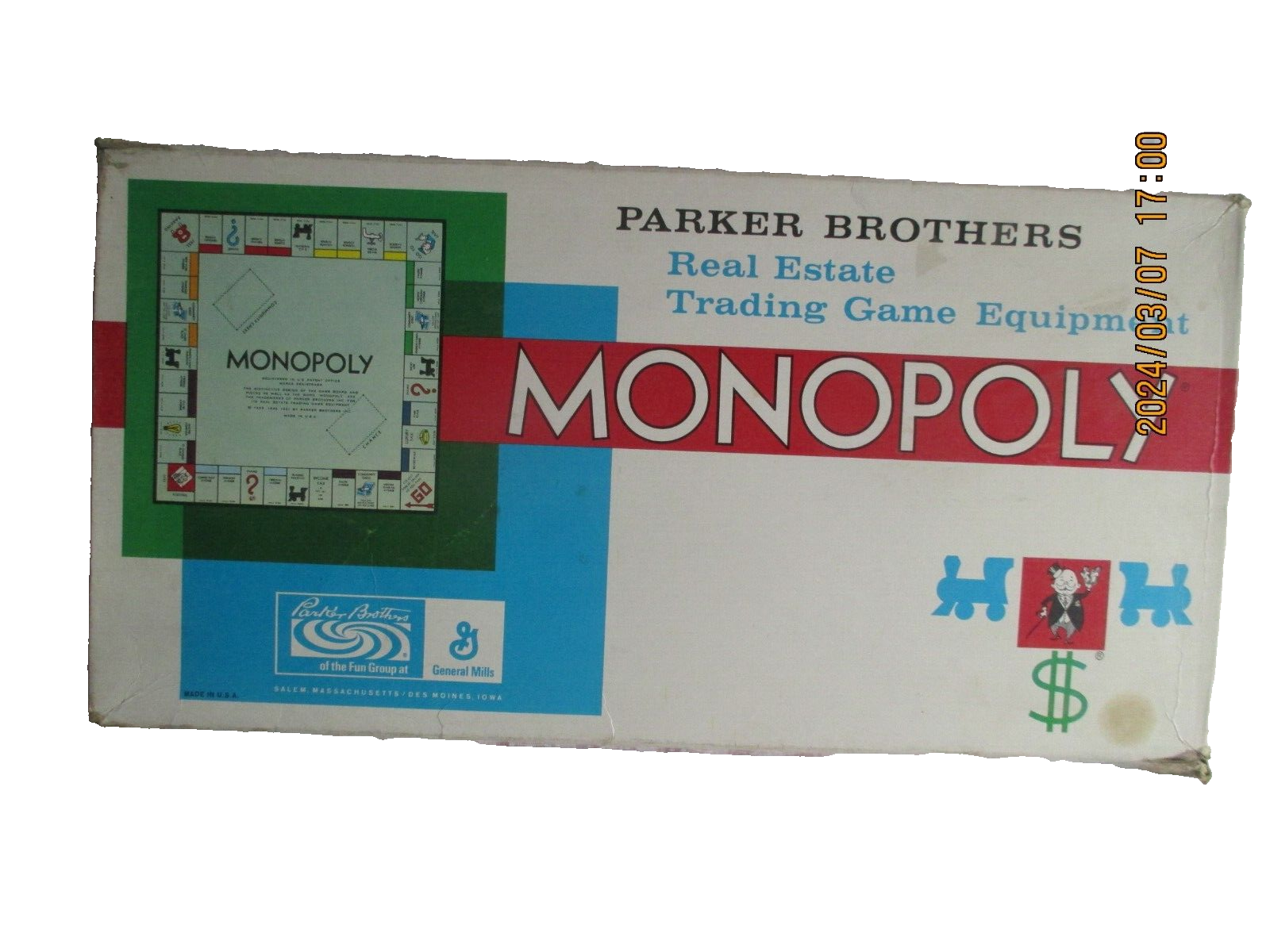 Vintage Parker Bros #9 Monopoly Real Estate Trading Game Made in