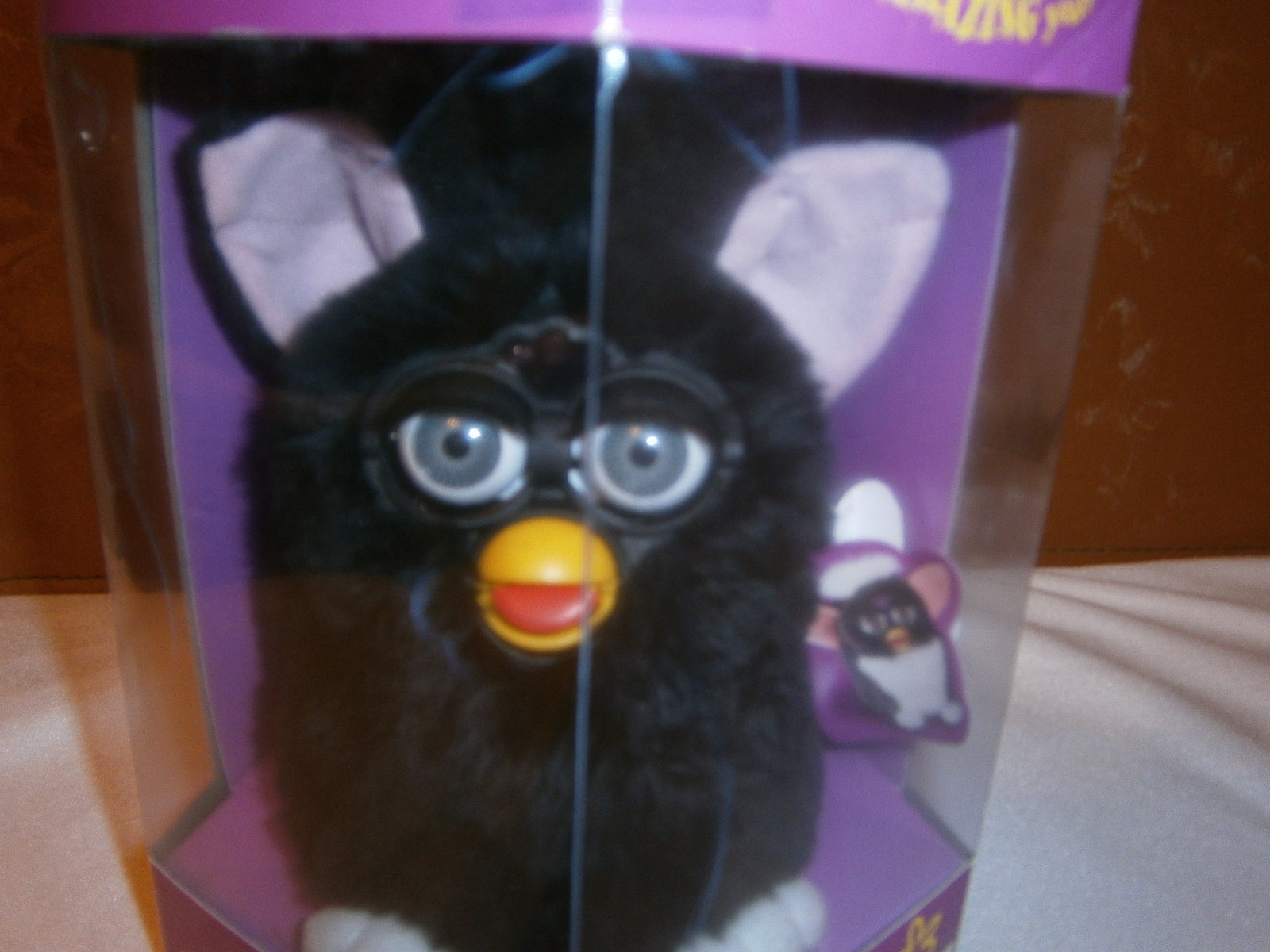 Tiger Electronics 1998 Furby, Black w/Pink Ears, NIB