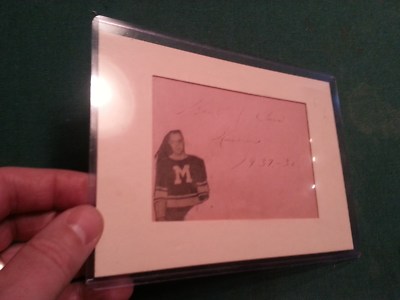 1937-38 Herbert Dutch Cain Autograph Montreal Maroons - Rare!!