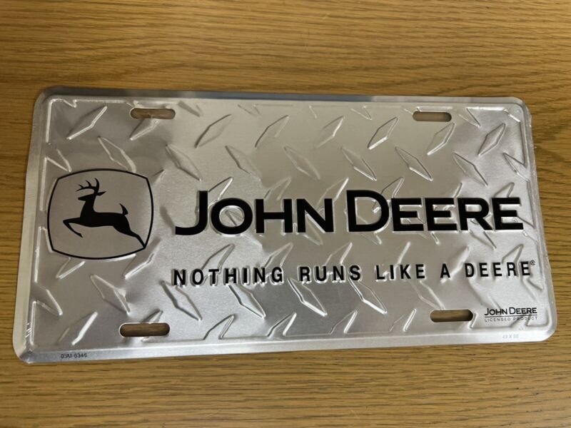 New John Deere Diamond Plated License Plate Bundle