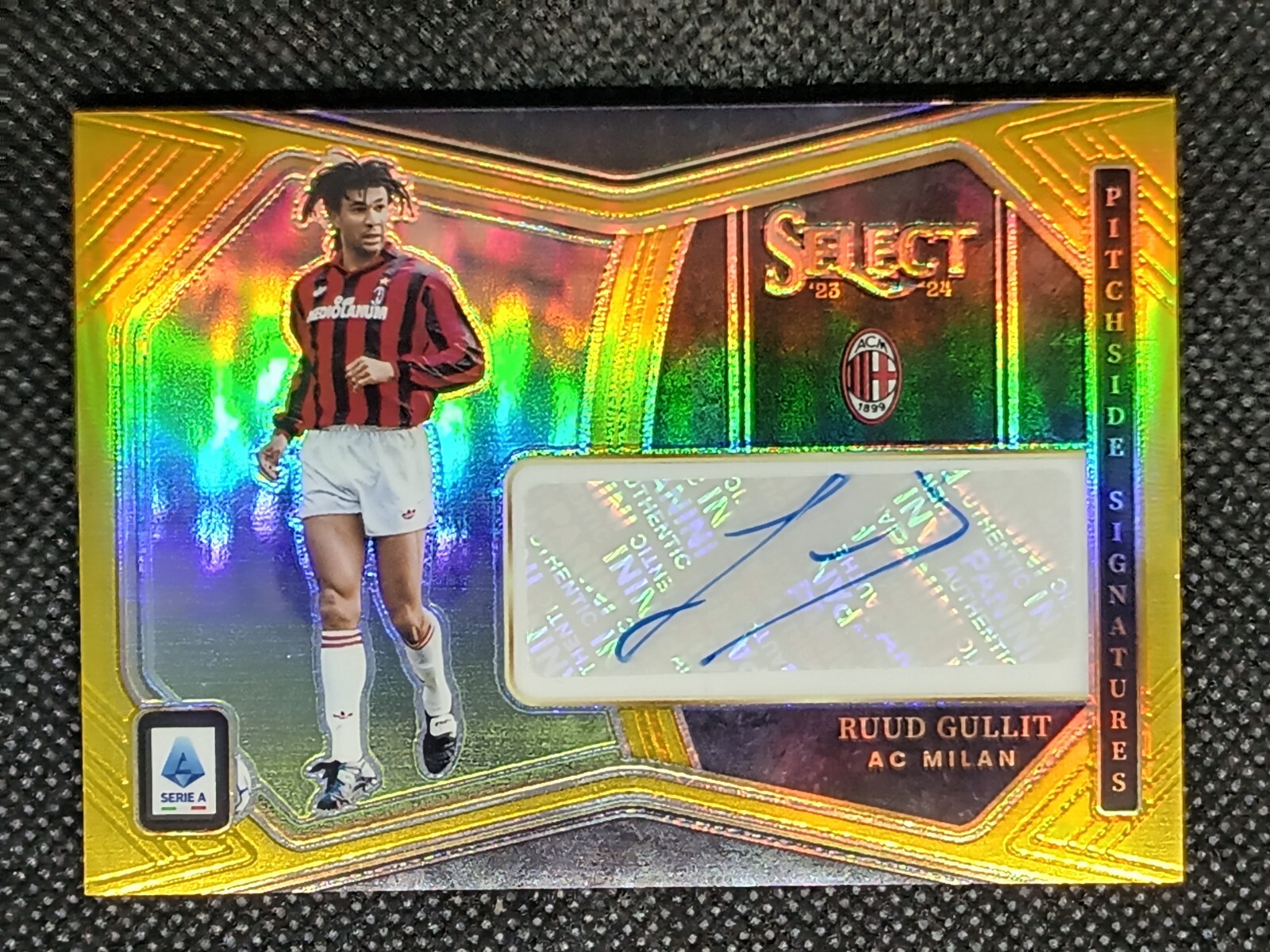 Ruud Gullit 2023-24 Panini Select Serie A Gold Auto #/10 AC