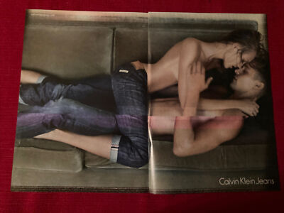 Calvin Klein Jeans 3D Topless Woman 2009 Print Ad Promo Art - Great to Frame!