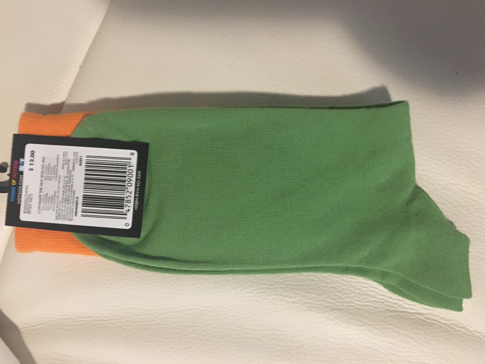 New Men's HOT SOX  socks Houres print green size 9-11