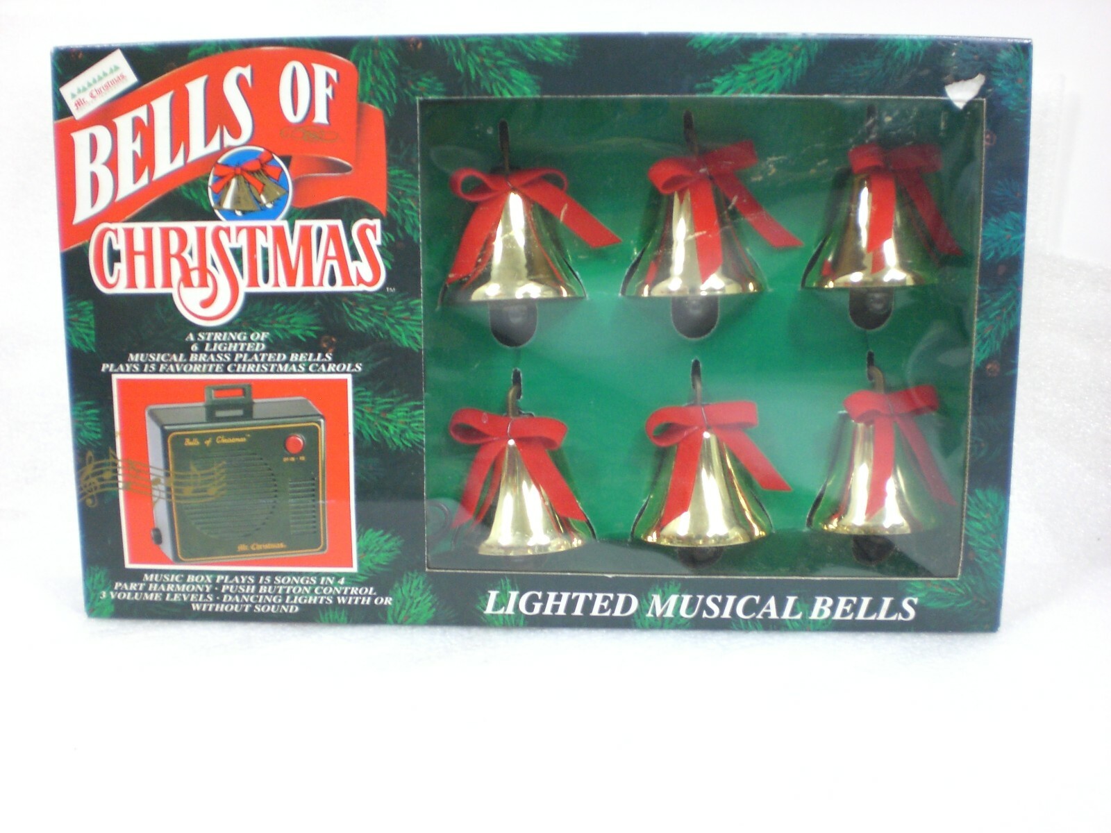 Mr. Christmas Bells Of Christmas 6 Lighted Brass Bells Plays Mr. Christmas Bells Of Christmas 6 Lighted Brass Bells Plays
