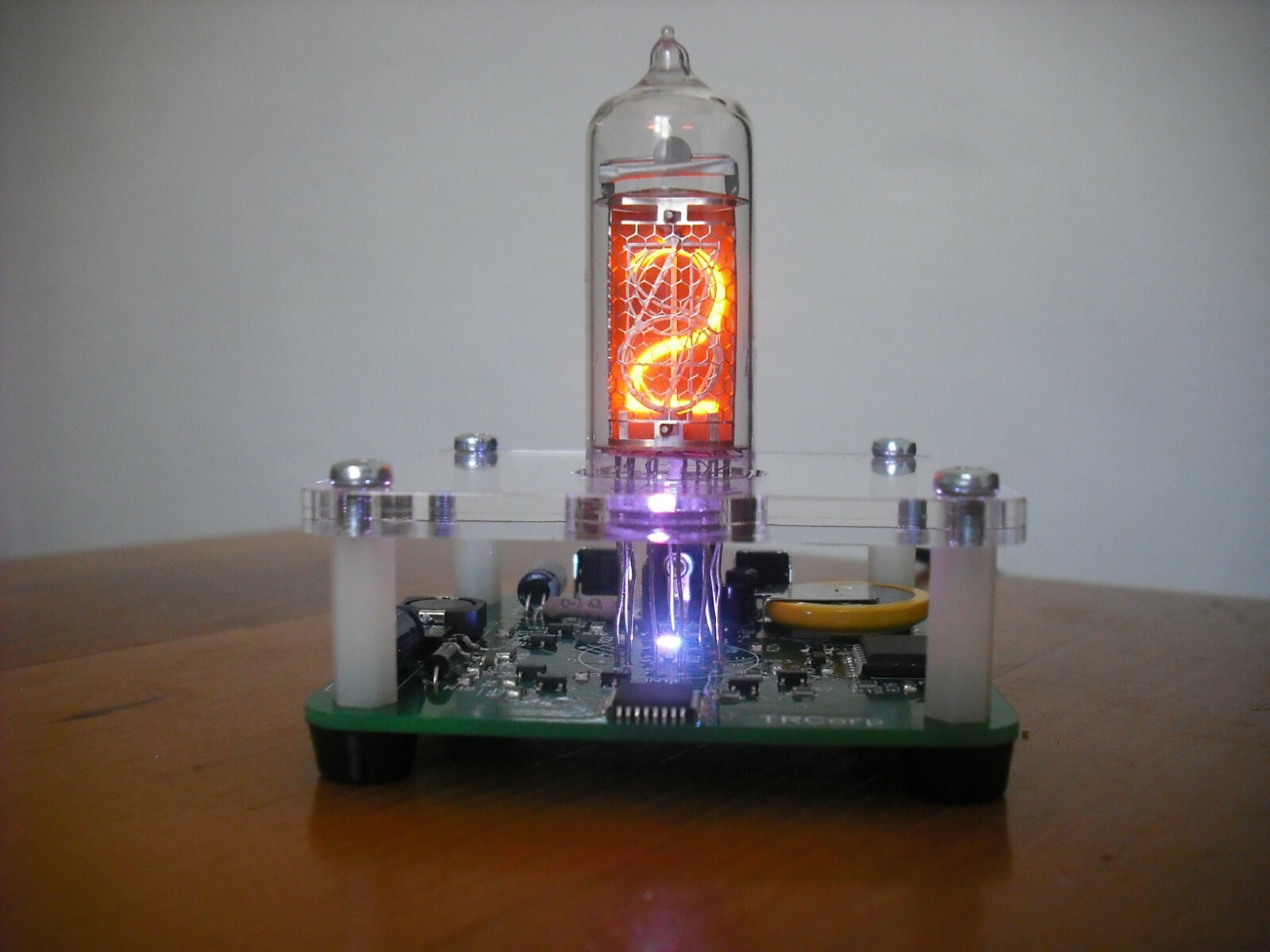 Rgb nixie clock. Acrylic led nixie clock. nixie clock in-12.