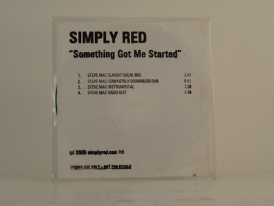 SIMPLY RED SOMETHING GOT ME STARTED (E8) 4 Track Promo CD Single White Sleeve