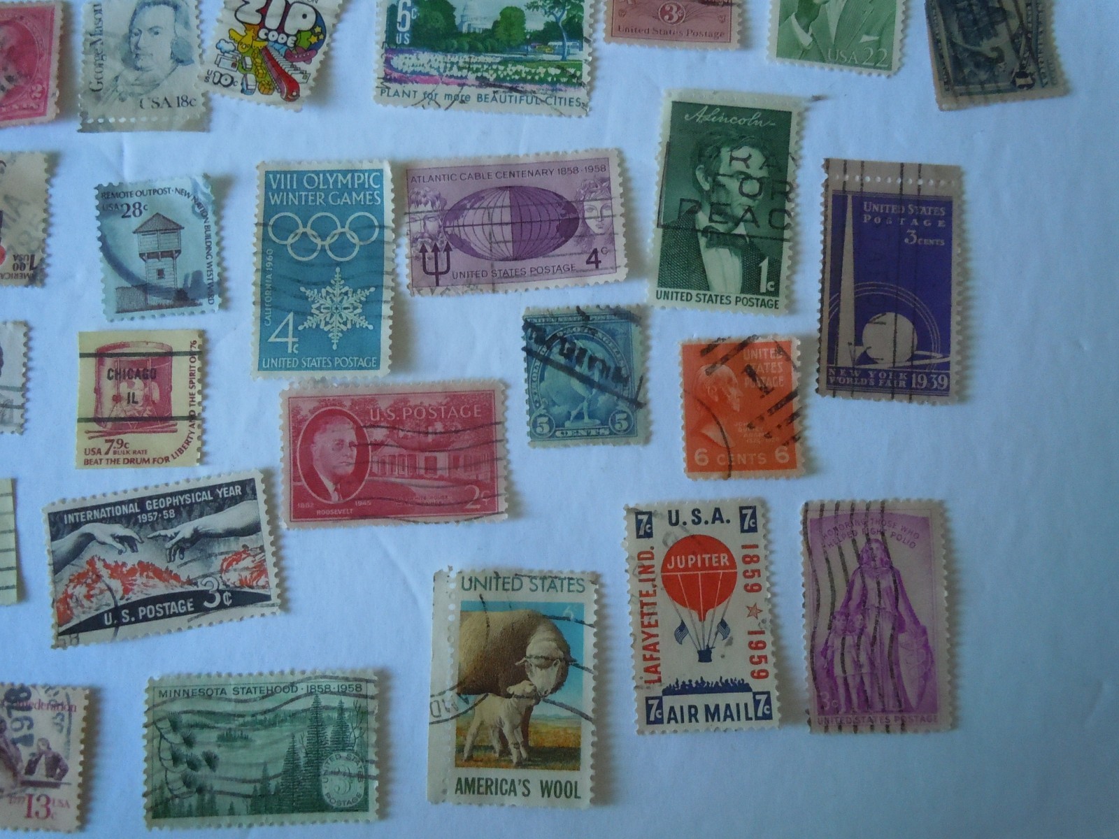 Assorted US  stamps 70 used ephemera paper collectibles lots stamp lots