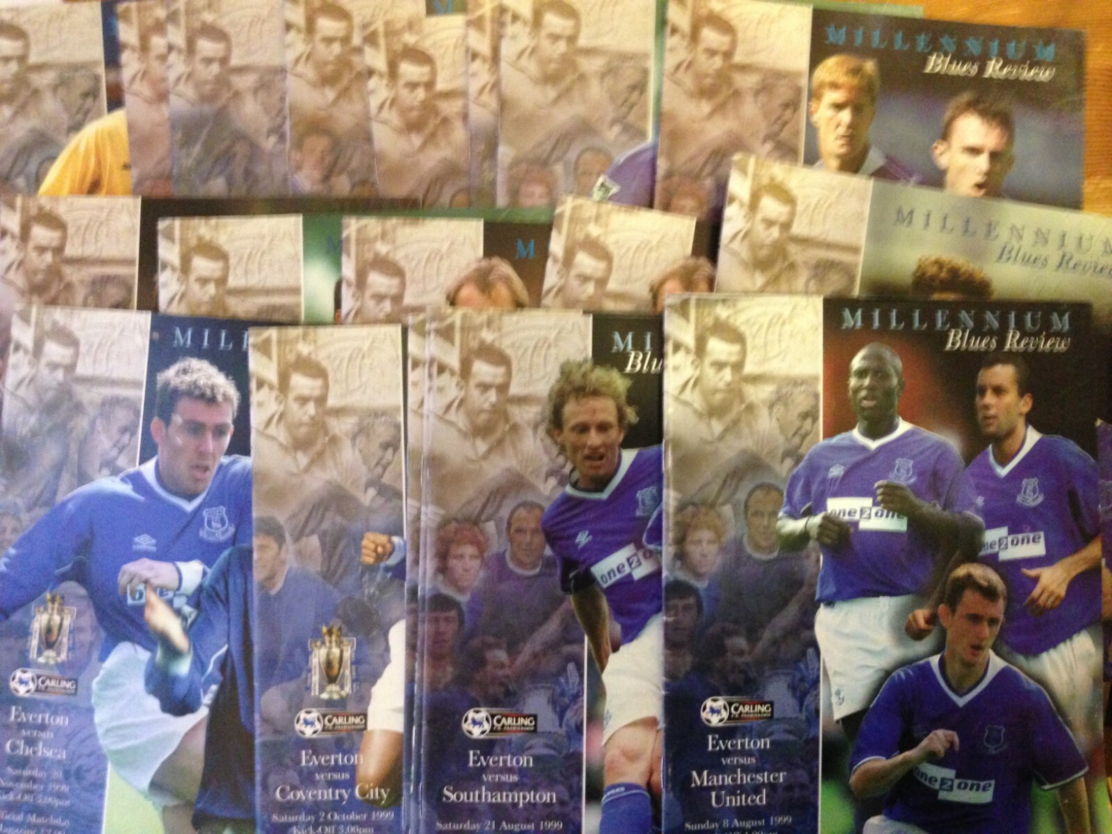 EVERTON FC HOME PROGRAMMES 1999 - 2000 BUY IT NOW 0.99 EACH