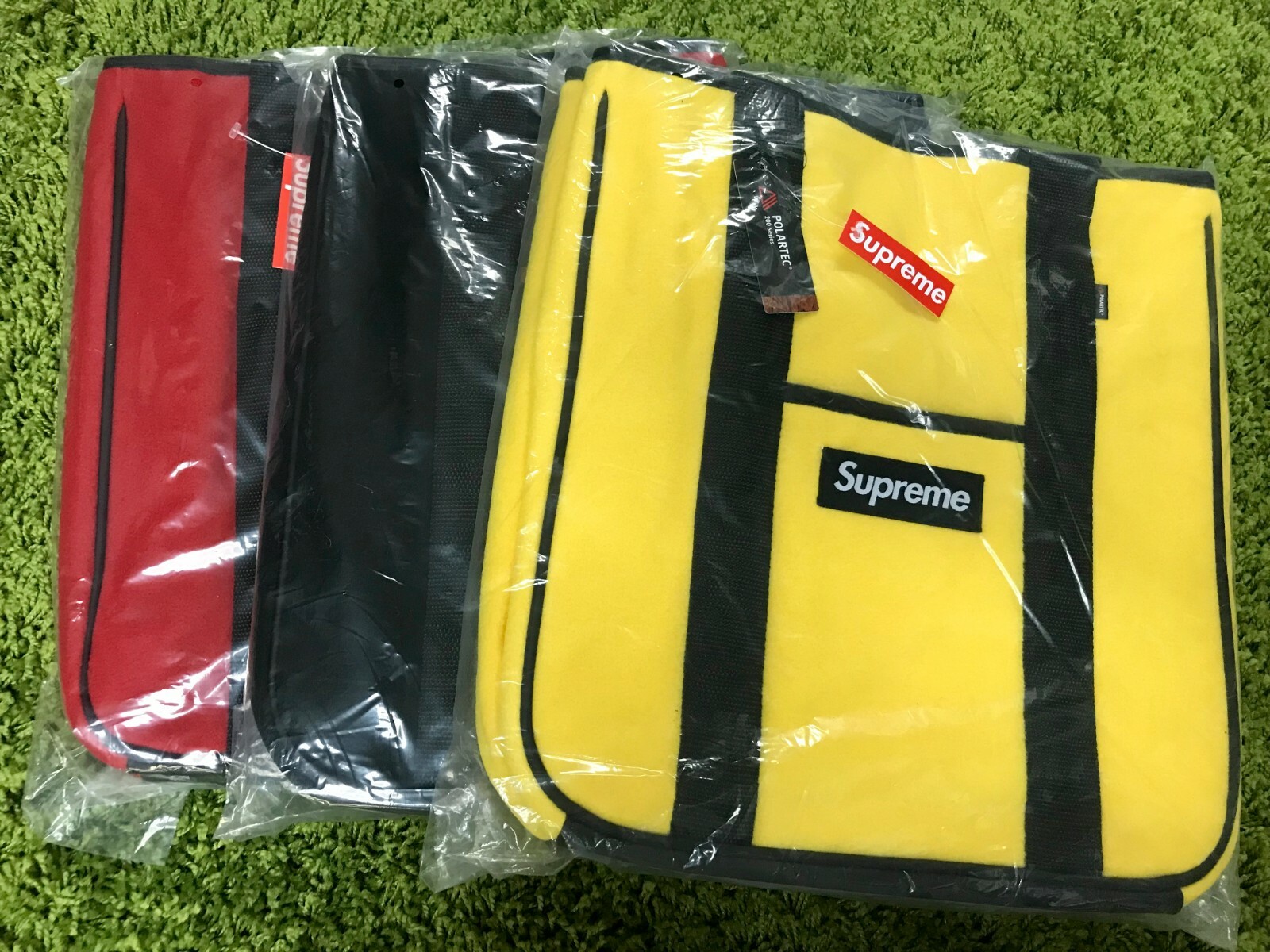 supreme polartec tote イエロー