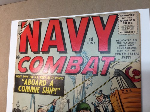 Navy Combat #18 (1958) F- OW Atlas War!